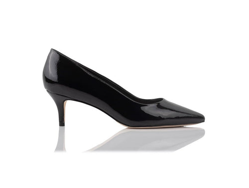 Callie Black Soft Patent Joan Oloff Shoes
