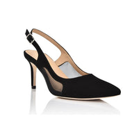 Dance Black Kid Suede/Black Mesh Joan Oloff Shoes