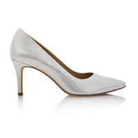 Deborah Silver Mesh Leather Joan Oloff Shoes