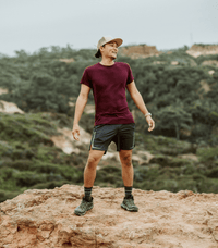 Bamboo Aerotech T-Shirt - Dark Plum Bamtech