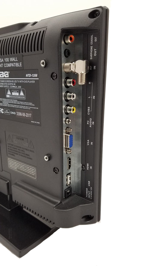 13.3 Inch Naxa 12Volt AC/DC LED HDTV ATSC with DVD and Media Player + Car Package Jupiter Gear