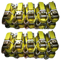QTY 20 - 2" x 27 Ft. Flatbed Ratchet Strap w/ Wire Hooks RatchetStrap.Com