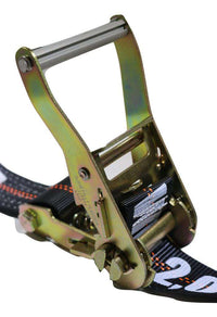 Qty 4 Axle Strap Tie Downs 24" Long & Qty 4 Ratchet Tow Straps Car Haulers, BLACK | R208ATDBK/AS24BK RatchetStrap.Com