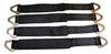 Qty 4 Axle Strap Tie Downs 24" Long & Qty 4 Ratchet Tow Straps Car Haulers, BLACK | R208ATDBK/AS24BK RatchetStrap.Com