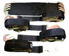 Qty 4 Axle Strap Tie Downs 24" Long & Qty 4 Ratchet Tow Straps Car Haulers, BLACK | R208ATDBK/AS24BK RatchetStrap.Com