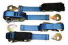 Axle Strap Tie Downs 24" Long & Qty 4 Ratchet Tow Straps Car Haulers, BLUE | 4 PACK RatchetStrap.Com