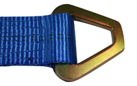Axle Strap Tie Downs 24" Long & Qty 4 Ratchet Tow Straps Car Haulers, BLUE | 4 PACK RatchetStrap.Com
