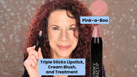 Triple Sticks Lipstick, Cream Blush, and Treatment in Pink-a-boo Mommy Makeup