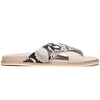 Zelli Italia 06-105-TPE RENA Italian Goatskin Suede Python Embossed Slide Taupe