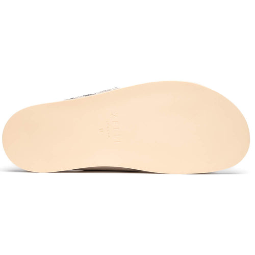 Zelli Italia 06-105-TPE RENA Italian Goatskin Suede Python Embossed Slide Taupe