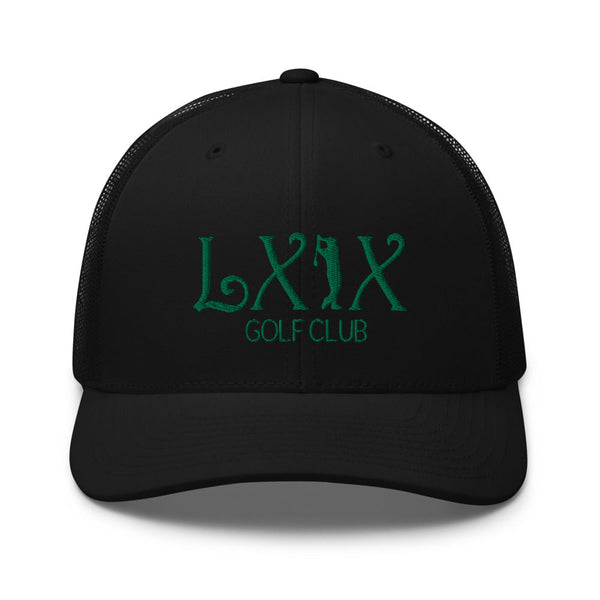 LXIX GOLF CLUB LXIX GOLF CLUB Curve Logo Trucker Cap - Green Logo
