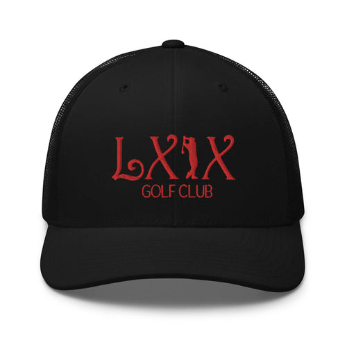 LXIX GOLF CLUB LXIX GOLF CLUB Curve Logo Trucker Cap - Red Logo