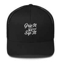 Grip It and Sip It Trucker Hat – Classic Golf Style with a Twist LXIX GOLF CLUB