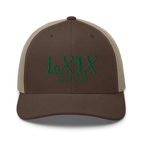 LXIX GOLF CLUB LXIX GOLF CLUB Curve Logo Trucker Cap - Green Logo