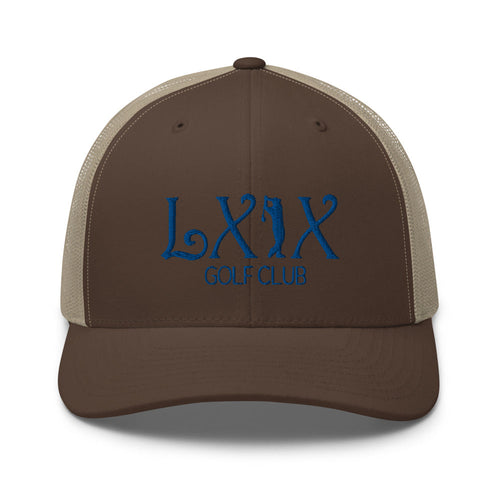 LXIX GOLF CLUB LXIX GOLF CLUB Curve Logo Trucker Cap - Blue Logo