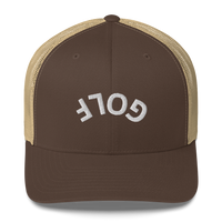 Upside Down Golf Arch Trucker Cap LXIX GOLF CLUB