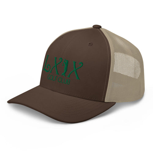 LXIX GOLF CLUB LXIX GOLF CLUB Curve Logo Trucker Cap - Green Logo