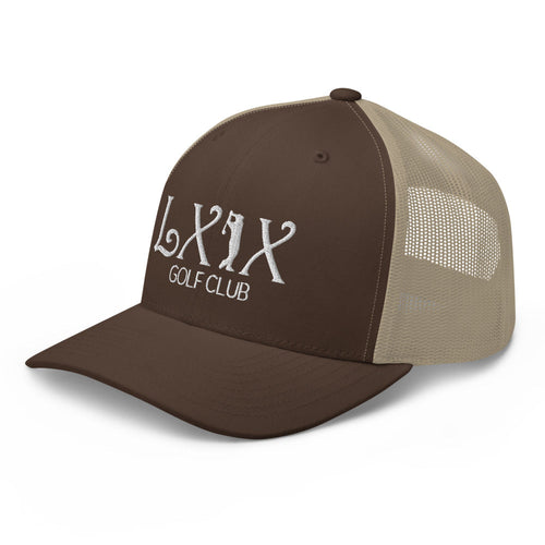 LXIX GOLF CLUB LXIX GOLF CLUB Curve Logo Trucker Cap - White Logo
