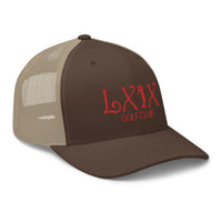 LXIX GOLF CLUB LXIX GOLF CLUB Curve Logo Trucker Cap - Red Logo