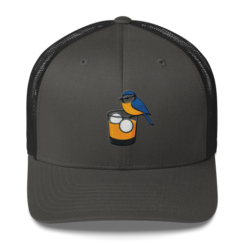 Birdie Juice Golf Hat – Trucker Cap for Golfers (Silver/Charcoal/Green) LXIX GOLF CLUB