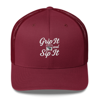 Grip It and Sip It Trucker Hat – Classic Golf Style with a Twist LXIX GOLF CLUB