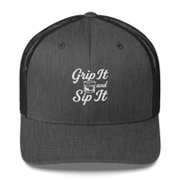 Grip It and Sip It Trucker Hat – Classic Golf Style with a Twist LXIX GOLF CLUB