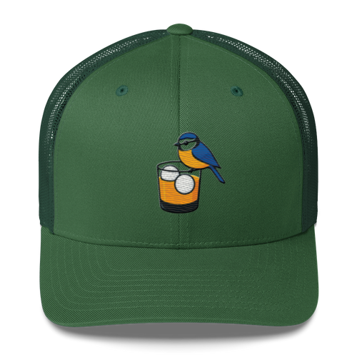 Birdie Juice Golf Hat – Trucker Cap for Golfers (Silver/Charcoal/Green) LXIX GOLF CLUB