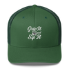 Grip It and Sip It Trucker Hat – Classic Golf Style with a Twist LXIX GOLF CLUB
