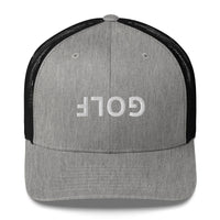 Upside Down Golf Trucker Cap - White Logo LXIX GOLF CLUB