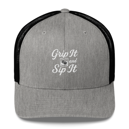 Grip It and Sip It Trucker Hat – Classic Golf Style with a Twist LXIX GOLF CLUB