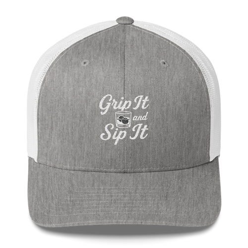 Grip It and Sip It Trucker Hat – Classic Golf Style with a Twist LXIX GOLF CLUB