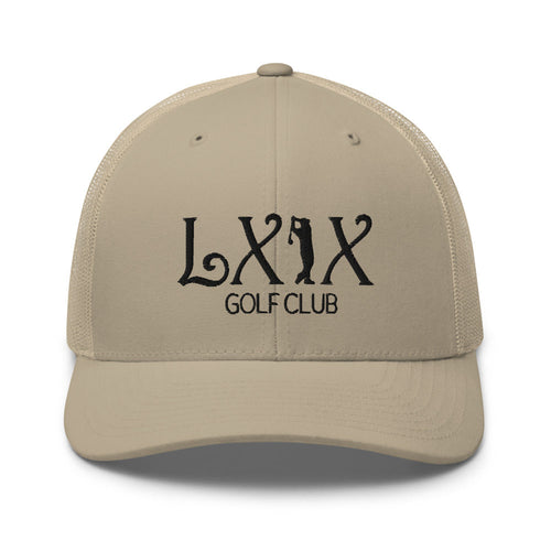 LXIX GOLF CLUB LXIX GOLF CLUB Curve Logo Trucker Cap - Black Logo