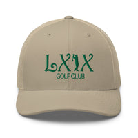 LXIX GOLF CLUB LXIX GOLF CLUB Curve Logo Trucker Cap - Green Logo