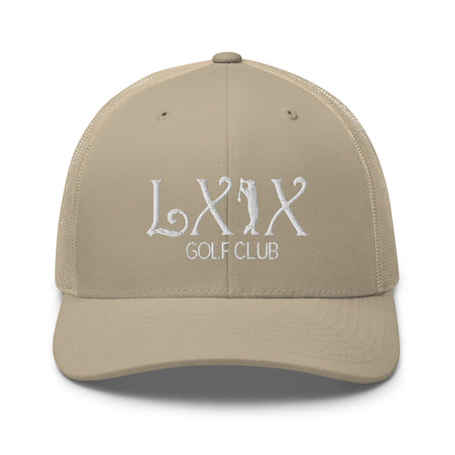 LXIX GOLF CLUB LXIX GOLF CLUB Curve Logo Trucker Cap - White Logo