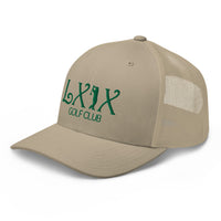 LXIX GOLF CLUB LXIX GOLF CLUB Curve Logo Trucker Cap - Green Logo