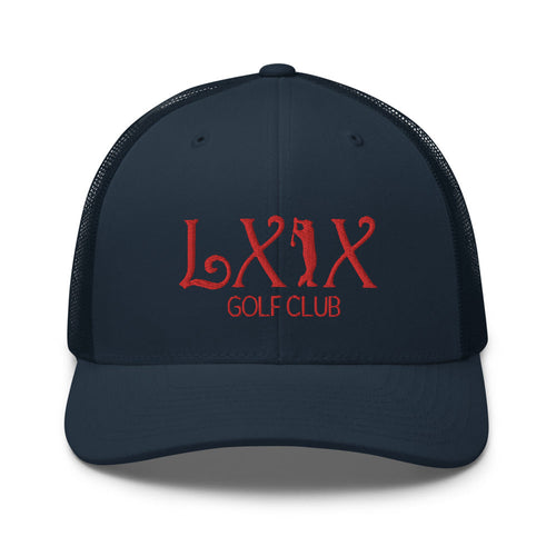 LXIX GOLF CLUB LXIX GOLF CLUB Curve Logo Trucker Cap - Red Logo