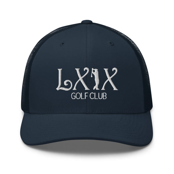 LXIX GOLF CLUB LXIX GOLF CLUB Curve Logo Trucker Cap - White Logo