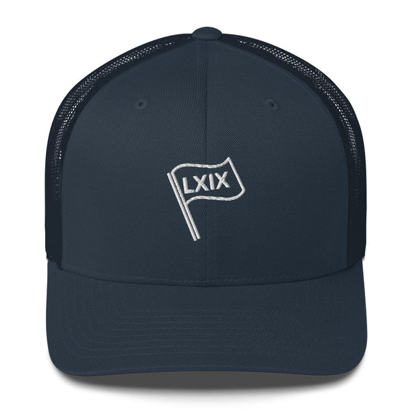 LXIX GOLF CLUB LXIX GOLF CLUB LXIX Flag Trucker Cap
