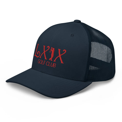 LXIX GOLF CLUB LXIX GOLF CLUB Curve Logo Trucker Cap - Red Logo