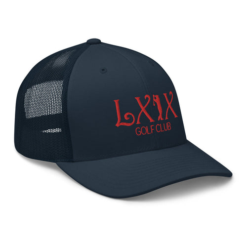 LXIX GOLF CLUB LXIX GOLF CLUB Curve Logo Trucker Cap - Red Logo