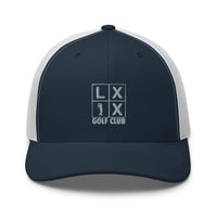 LXIX GOLF CLUB LXIX GOLF CLUB Four Box Logo Trucker Cap - Gray Logo
