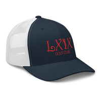 LXIX GOLF CLUB LXIX GOLF CLUB Curve Logo Trucker Cap - Red Logo