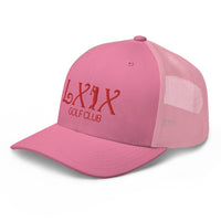 LXIX GOLF CLUB LXIX GOLF CLUB Curve Logo Trucker Cap - Red Logo