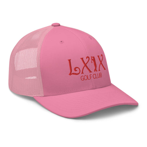 LXIX GOLF CLUB LXIX GOLF CLUB Curve Logo Trucker Cap - Red Logo