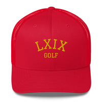 LXIX GOLF CLUB LXIX GOLF CLUB Collegiate Arch Trucker Cap