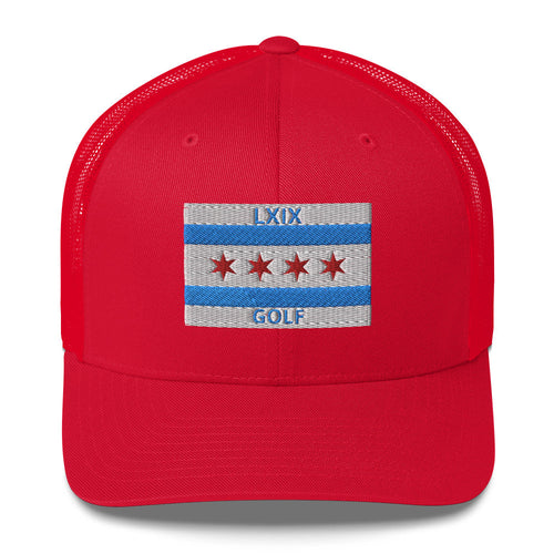 LXIX GOLF CLUB LXIX GOLF CLUB Chicago Flag Trucker Cap