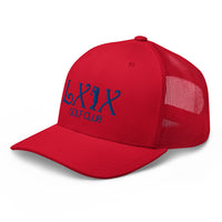 LXIX GOLF CLUB LXIX GOLF CLUB Curve Logo Trucker Cap - Blue Logo