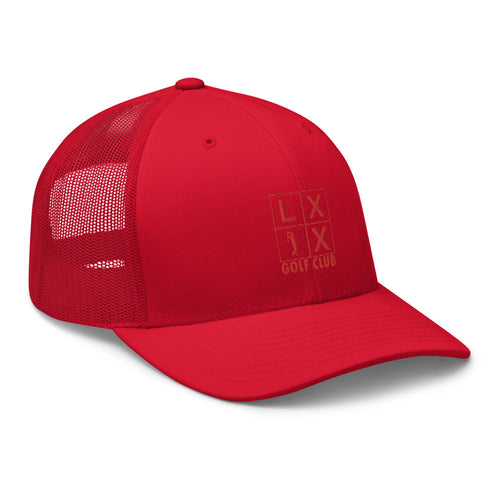 LXIX GOLF CLUB LXIX GOLF CLUB Four Box Logo Trucker Cap - Red Logo