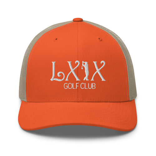LXIX GOLF CLUB LXIX GOLF CLUB Curve Logo Trucker Cap - White Logo