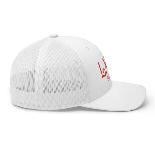 LXIX GOLF CLUB LXIX GOLF CLUB Curve Logo Trucker Cap - Red Logo